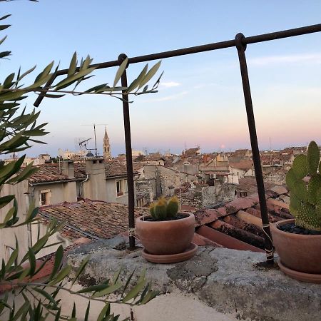 Appartement Avec Terrasse Panoramique Au Coeur De Nimes Bagian luar foto